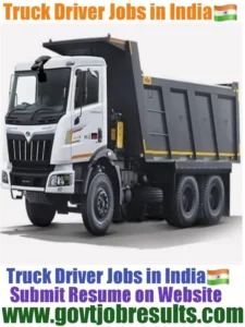 Truck Driver Jobs in India 2022-23