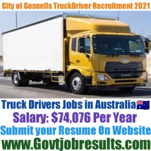 City of Gosnells Truck Driver Recruitment 2021-22
