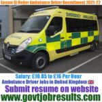 Epsom St Helier Ambulance Driver Recruitment 2021-22