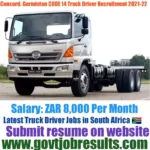 Concord Germiston CODE 14 Truck Driver Recruitment 2021-22