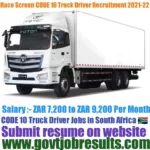 Race Screen Technology CODE 10 Truck Driver Recruitment 2021-22