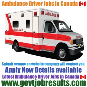 Ambulance Driver Jobs in Canada 2023-24