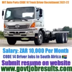MIT Auto Parts CODE 14 Truck Driver Recruitment 2021-22