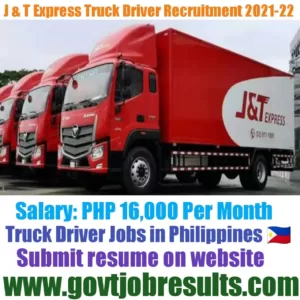 J and T Express Truck Driver Recruitment 2021-22
