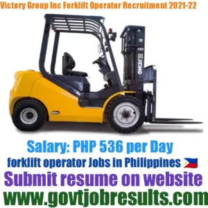 Victory Group INC Forklift Operator Recruitment 2021-22