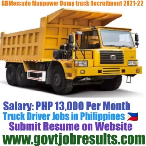 GBMercado Manpower Dump Truck Driver Recruitment 2021-22