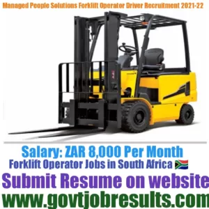 Managed People Solution Forklift Operator Recruitment 2021-22