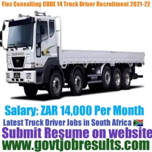 Flex Consulting CODE 14 Truck Driver Recruitment 2021-22