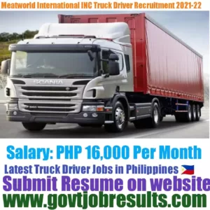 Meatworld International INC Truck Driver Recruitment 2021-22