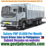 Solar set Corporation Truck Driver Recruitment 2021-22