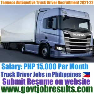 Tenneco Automotive Truck Driver Recruitment 2021-22