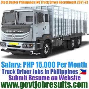 Steel Center Philippines Truck Driver Recruitment 2021-22