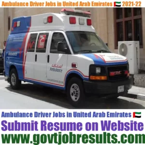Ambulance Driver Jobs in UAE 2023-24