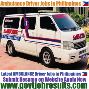 Ambulance Driver Jobs in Philippines 2021-22
