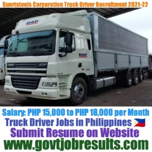 Suerte Steel Corporation Truck Driver Recruitment 2021-22