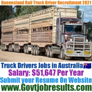Queensland Rail Truck Driver Recruitment 2021-22
