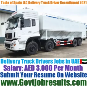 Taste of Spain LLC Delivery Truck Driver Recruitment 2021-22