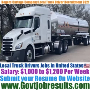 Rogers Cartage Company Local Truck Driver Recruitment 2021-22