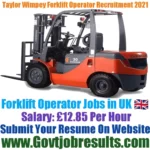 Taylor Wimpey Forklift Operator Recruitment 2021-22