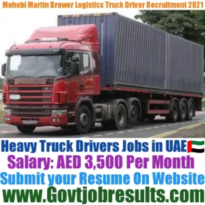 Mohebi Martin Brower Logistics LLC Heavy Truck Driver Recruitment 2021-22