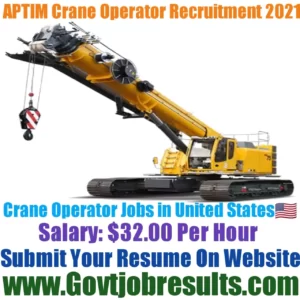 APTIM Crane Operator Recruitment 2020-22