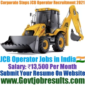 Corporate Steps JCB Operator Recruitment 2021-22