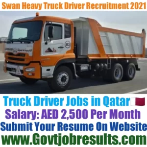 Swan Heavy Truck Driver Recruitment 2021-22