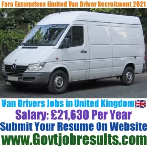 Fara Enterprises Limited Van Driver Recruitment 2021-22