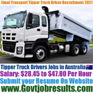 Jimel Transport Tipper Truck Driver Recruitment 2021-22