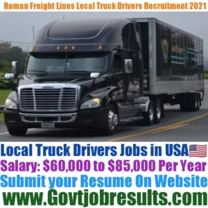 Roman Freight Lines Local Truck Driver Recruitment 2021-22