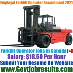 Employal Forklift Operator Recruitment 2021-22