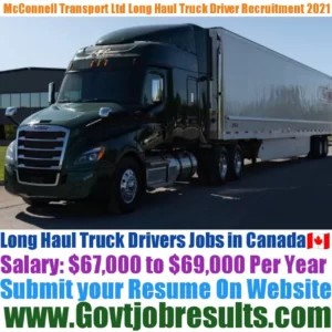 McConnell Transport Ltd Long Haul Truck Driver Recruitment 2021-22
