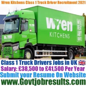 Wren Kitchens Class 1 Truck Driver Recruitment 2021-22