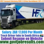 HFR Transport Boksburg CODE 14 Truck Driver Recruitment 2021-22
