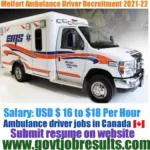 Melfort Ambulance Driver Recruitment 2021-22