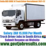 Delta BEC CODE 14 Truck Driver Recruitment 2021-22