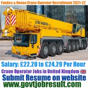 Fawkes & Reece Crane Operator Recruitment 2021-22