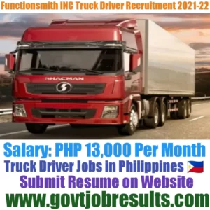 Functionsmith INC Truck Driver Recruitment 2021-22