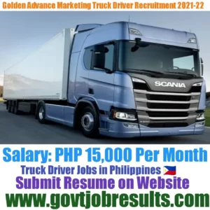 Golden Advance Marketing Truck Driver Recruitment 2021-22