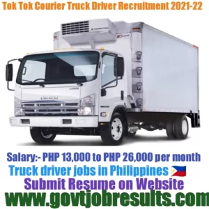 Tok Tok Courier Truck Driver Recruitment 2021-22