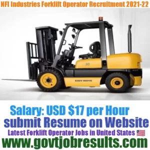 NFI Industries Forklift Operator Recruitment 2021-22