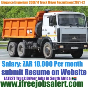 Elegance Emporium CODE 14 Truck Driver Recruitment 2021-22