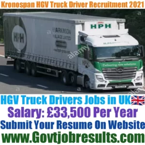 Kronospan HGV Truck Driver Recruitment 2021-22