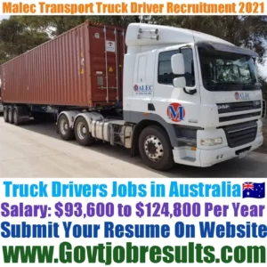 Malec Transport Truck Driver Recruitment 2021-22