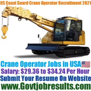 US Coast Guard Crane Operator Recruitment 2021-22