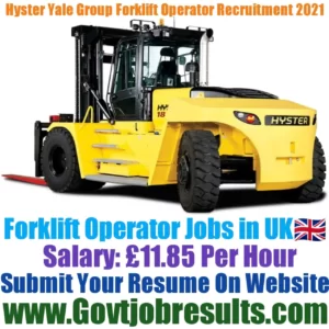 Hyster Yale Group Forklift Operator Recruitment 2021-22
