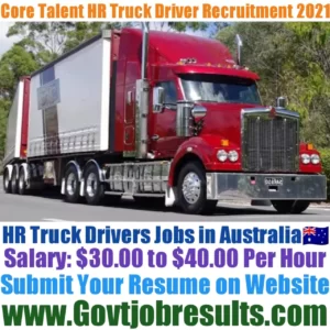 Core Talent HR Truck Driver Recruitment 2021-22