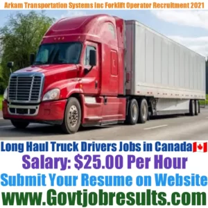 Road Raider Logistics Inc Long Haul Truck Driver Recruitment 2021-22