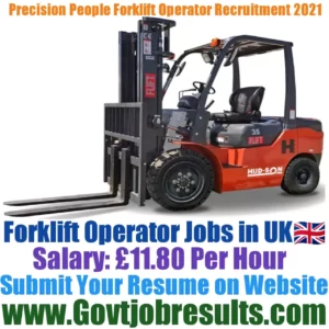 Precision People Forklift Operator Recruitment 2021-22