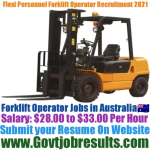 Flexi Personnel Forklift Operator Recruitment 2021-22